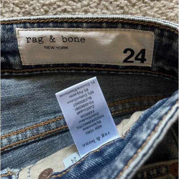 NWT Rag & Bone Nina High-Rise Button Fly Skinny Jeans in Farrow - Picture 5 of 8